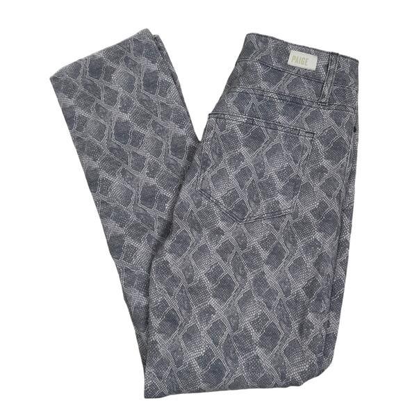 Paige Hoxton High-Rise Skinny Snakeskin Print Ankle Jeans Size 28 - Picture 8 of 10